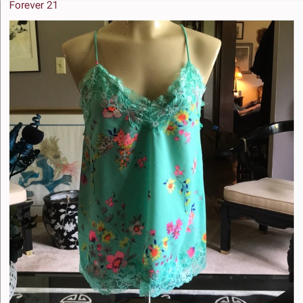Forever 21 floral loose tank top